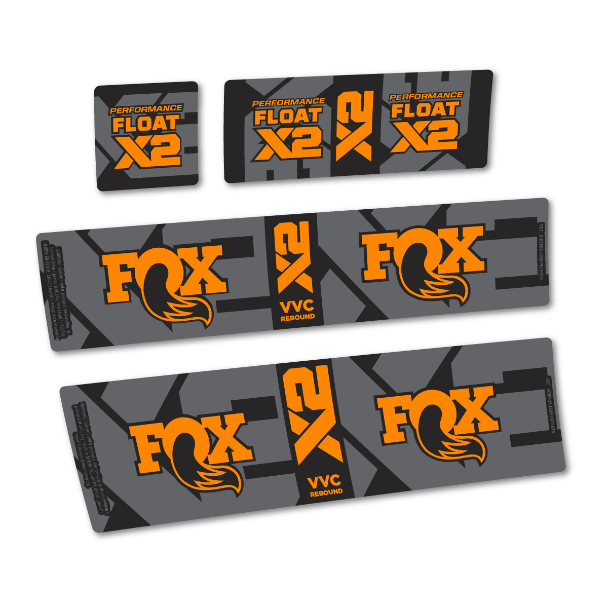 Saffron Yellow decal for Fox Performance Float X2 2026 rear shock – bike sticker vinyl
