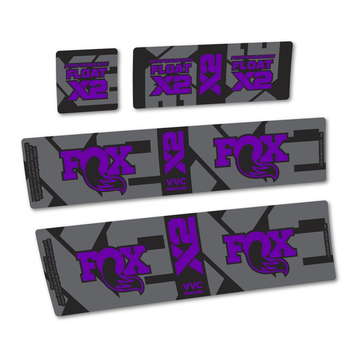 Stickers compatibles Fox Performance Float X2 2026 pour amortisseur – autocollants vinyle - Violet