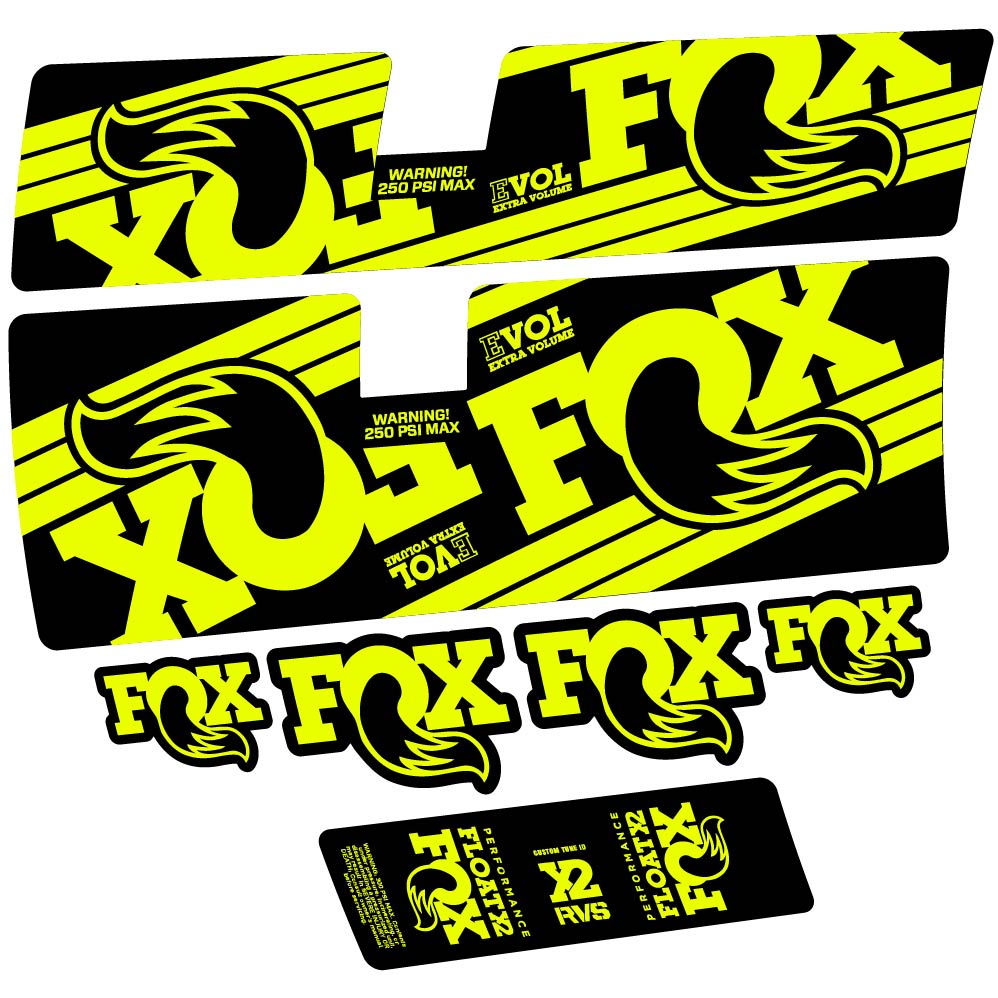 Stickers Fox Float X2 Performance 2016 compatibles Autocollants amortisseur