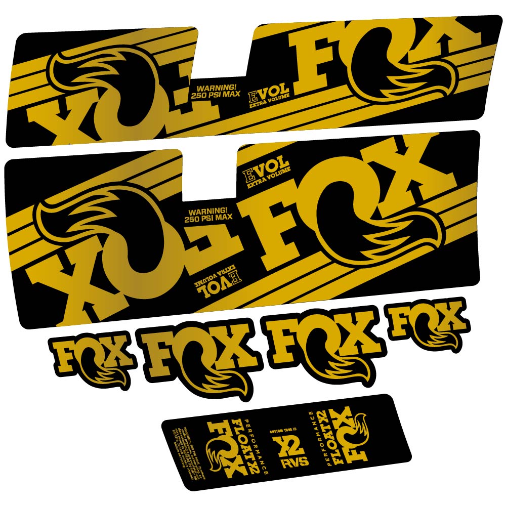 Stickers Fox Float X2 Performance 2016 compatibles Autocollants amortisseur