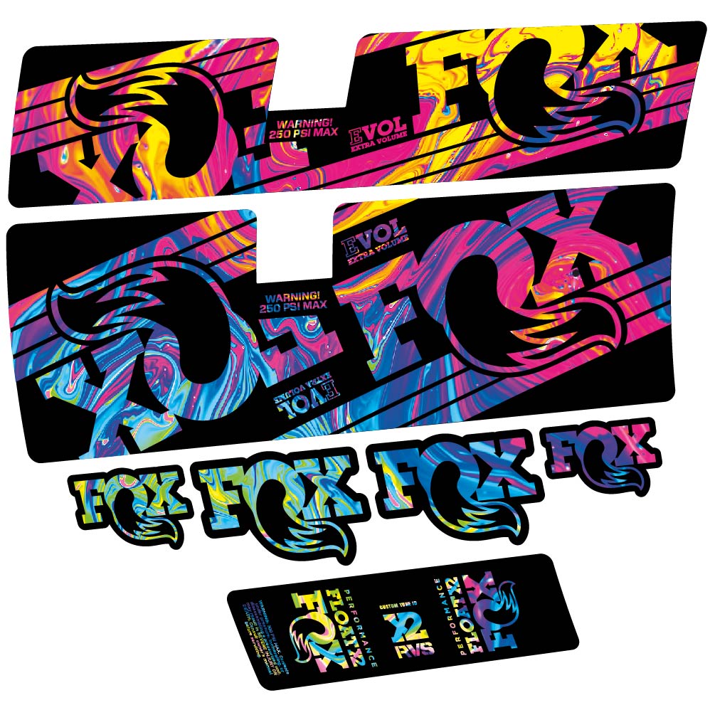 Stickers Fox Float X2 Performance 2016 compatibles Autocollants amortisseur