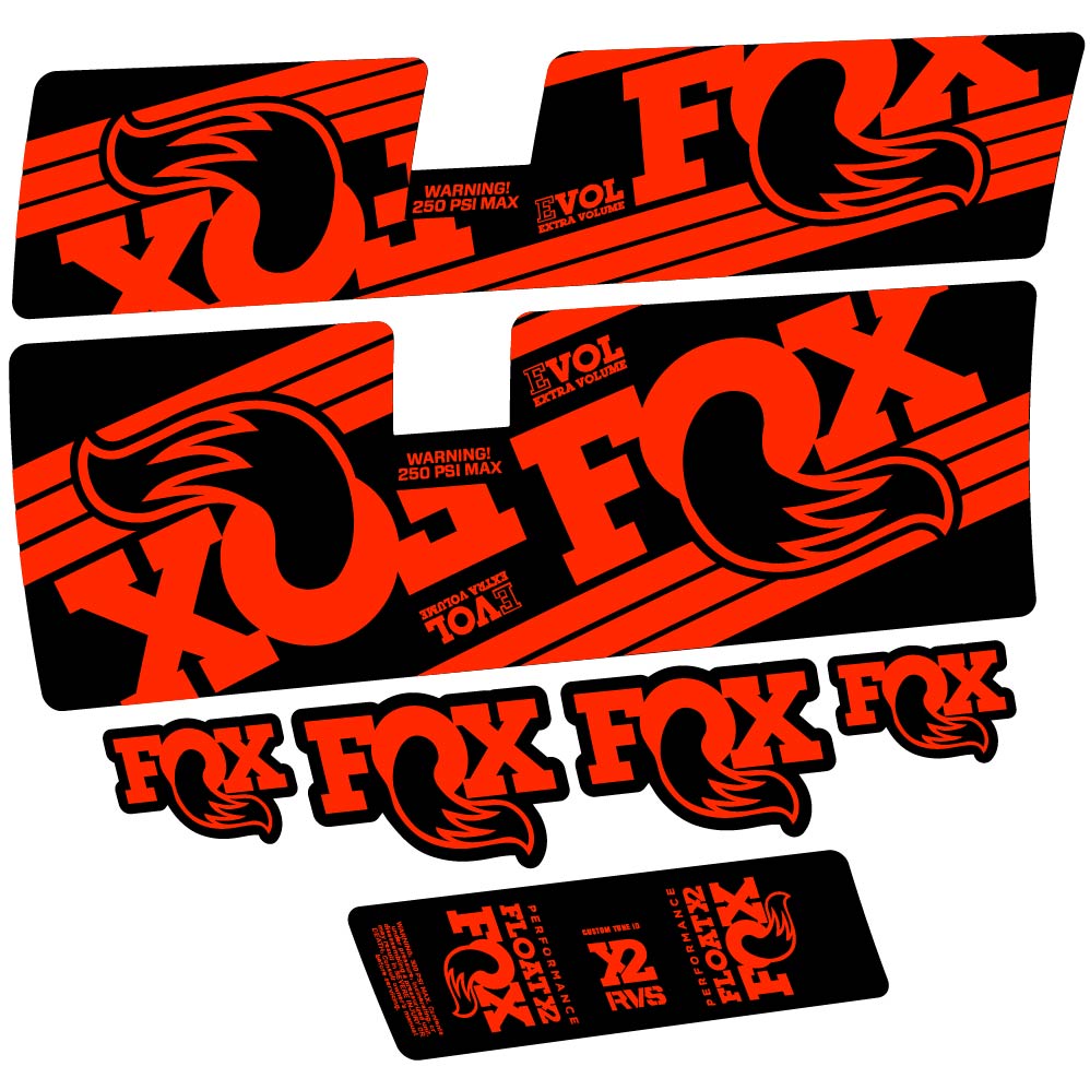 Stickers Fox Float X2 Performance 2016 compatibles Autocollants amortisseur