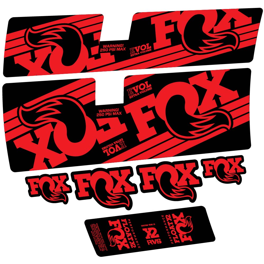 Stickers Fox Float X2 Performance 2016 compatibles Autocollants amortisseur