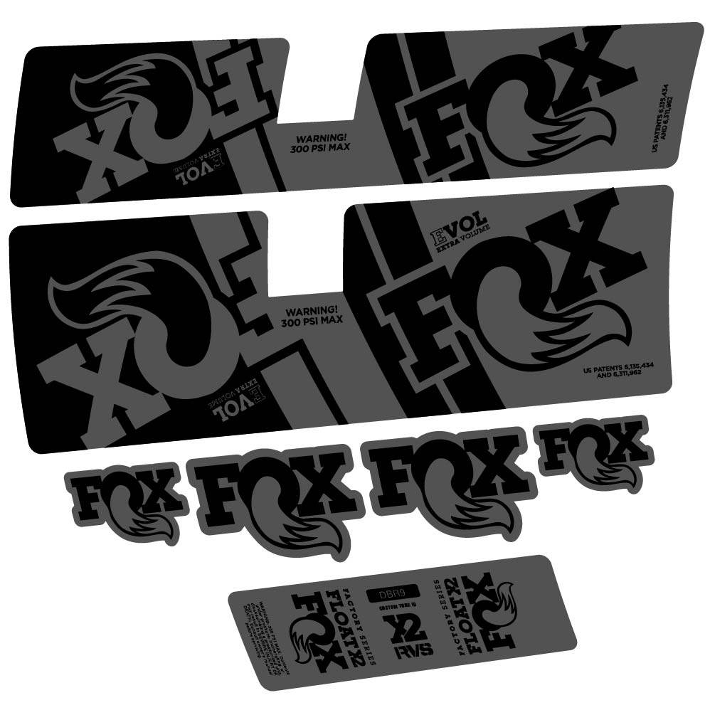 Stickers Fox Float X2 Factory DBR9 2019 compatibles Autocollants amortisseur