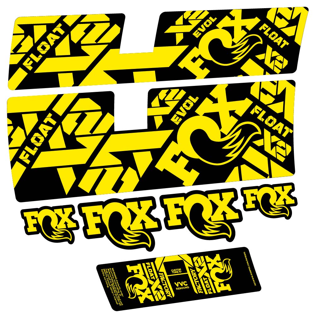 Stickers Fox Float X2 Factory 2021 compatibles Autocollants amortisseur