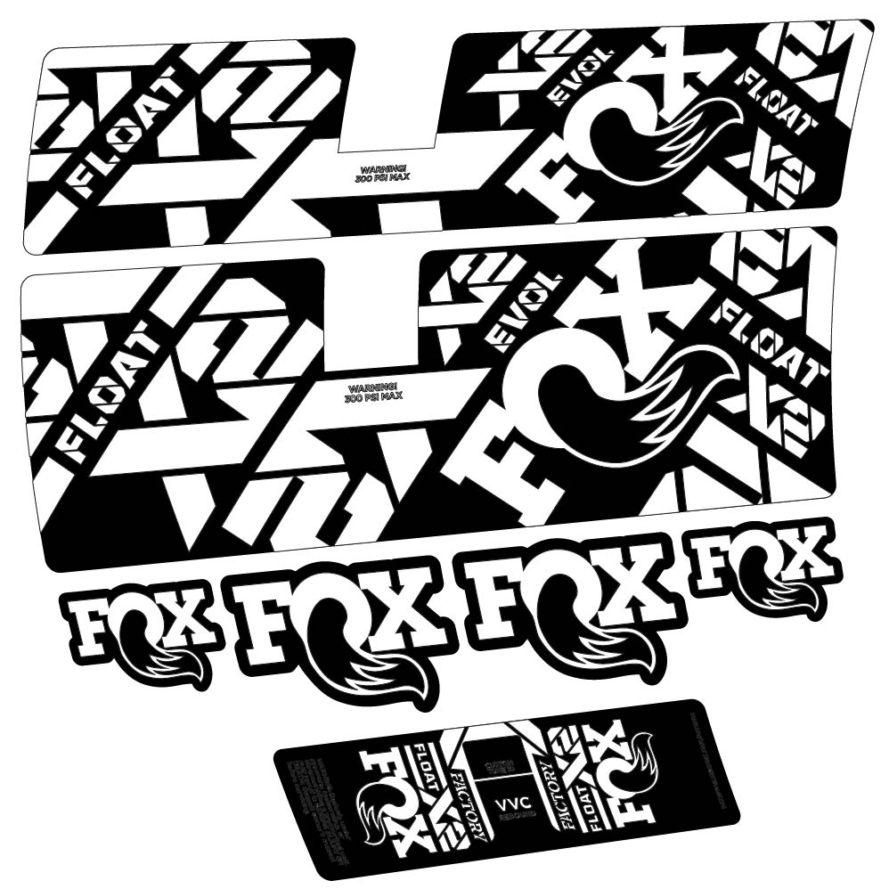 Stickers Fox Float X2 Factory 2021 compatibles Autocollants amortisseur