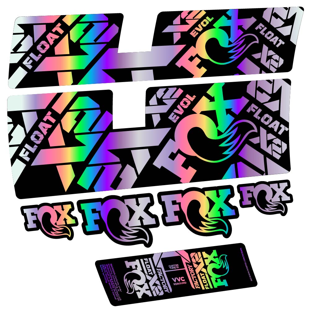 Stickers Fox Float X2 Factory 2021 compatibles Autocollants amortisseur