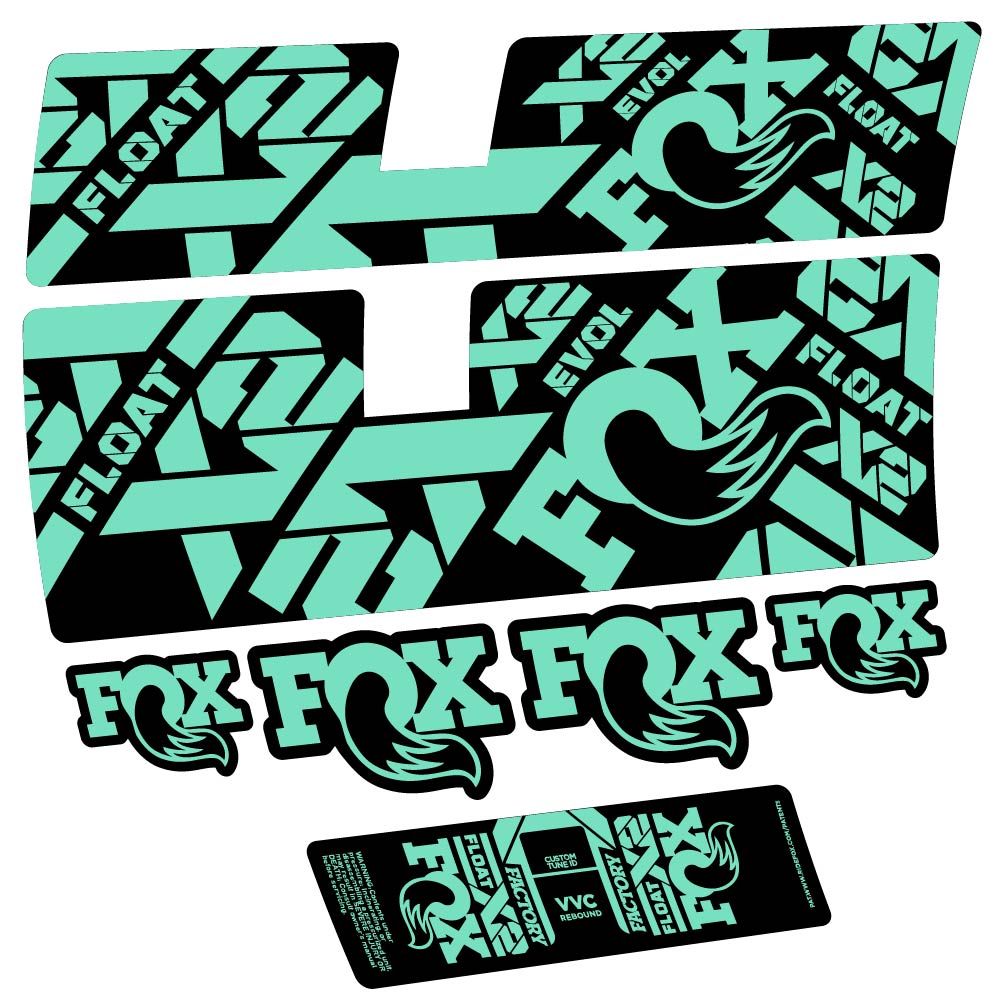 Stickers Fox Float X2 Factory 2021 compatibles Autocollants amortisseur