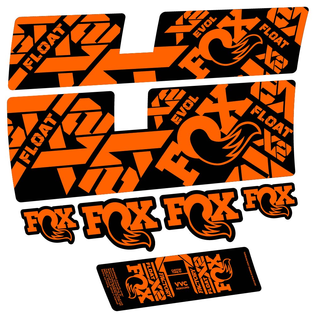 Stickers Fox Float X2 Factory 2021 compatibles Autocollants amortisseur