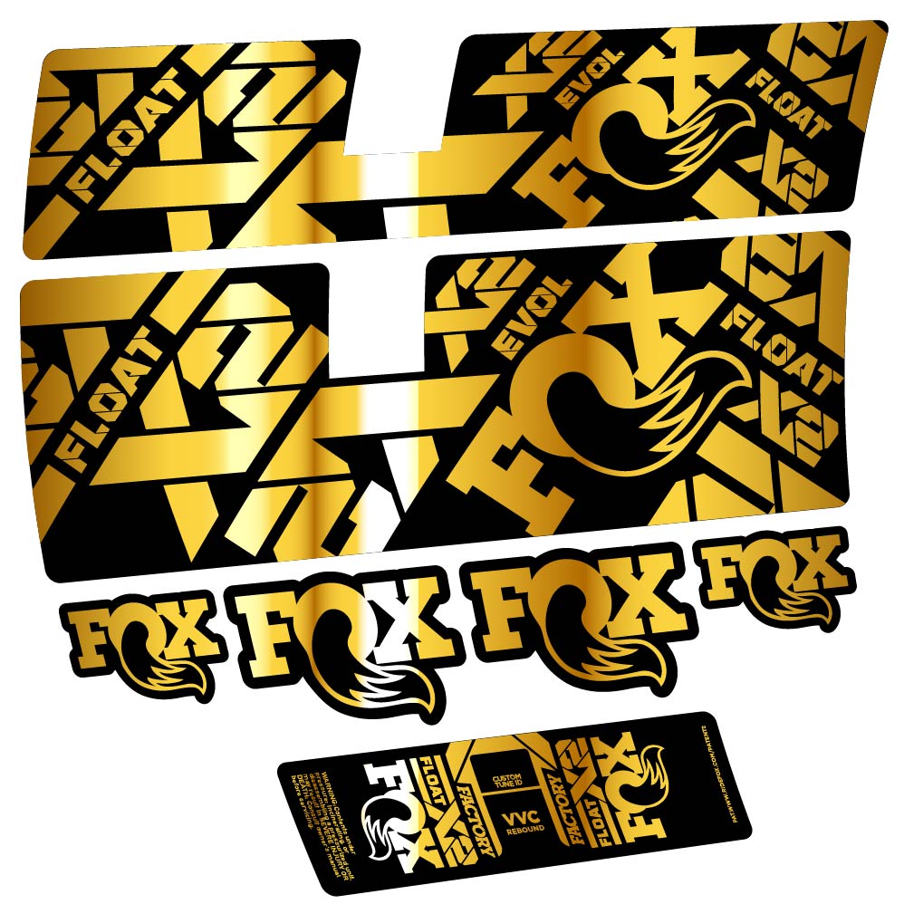 Stickers Fox Float X2 Factory 2021 compatibles Autocollants amortisseur