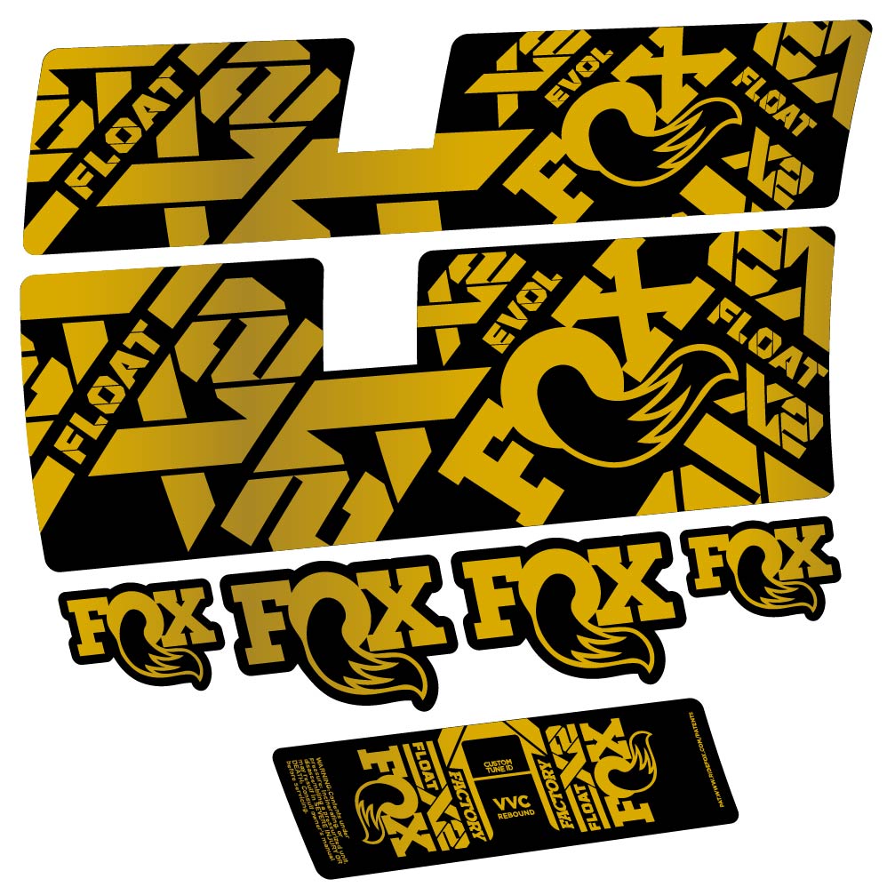 Stickers Fox Float X2 Factory 2021 compatibles Autocollants amortisseur