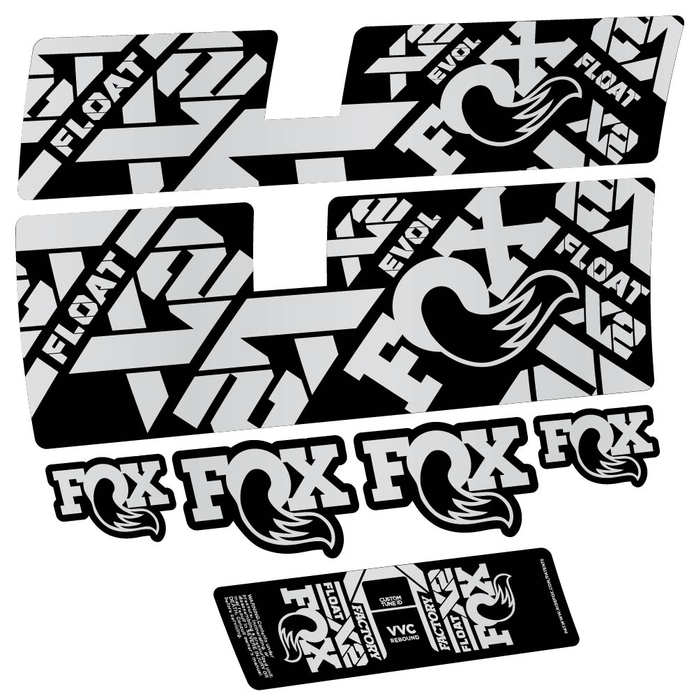 Stickers Fox Float X2 Factory 2021 compatibles Autocollants amortisseur