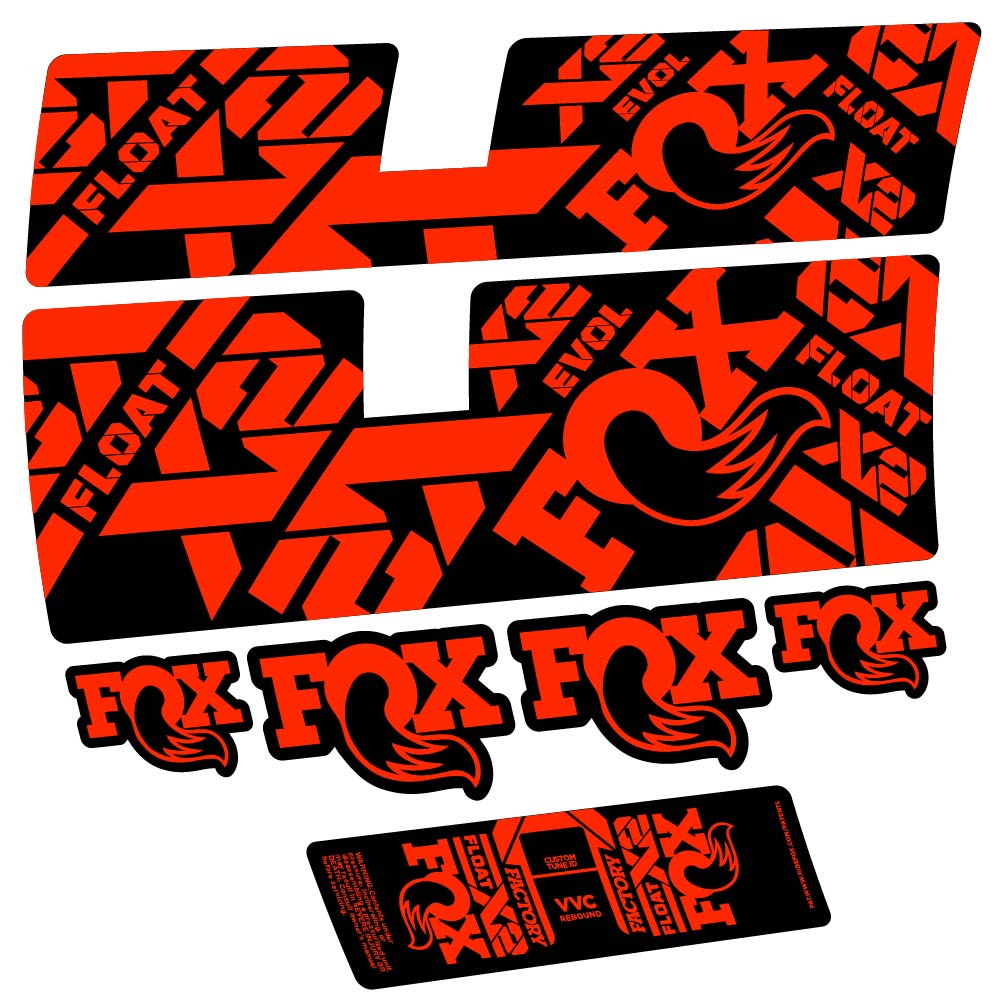 Stickers Fox Float X2 Factory 2021 compatibles Autocollants amortisseur