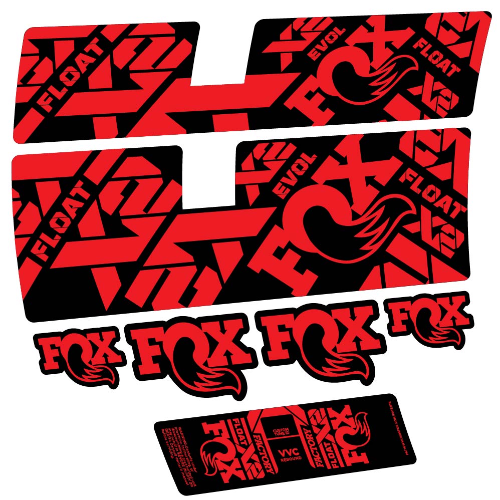 Stickers Fox Float X2 Factory 2021 compatibles Autocollants amortisseur