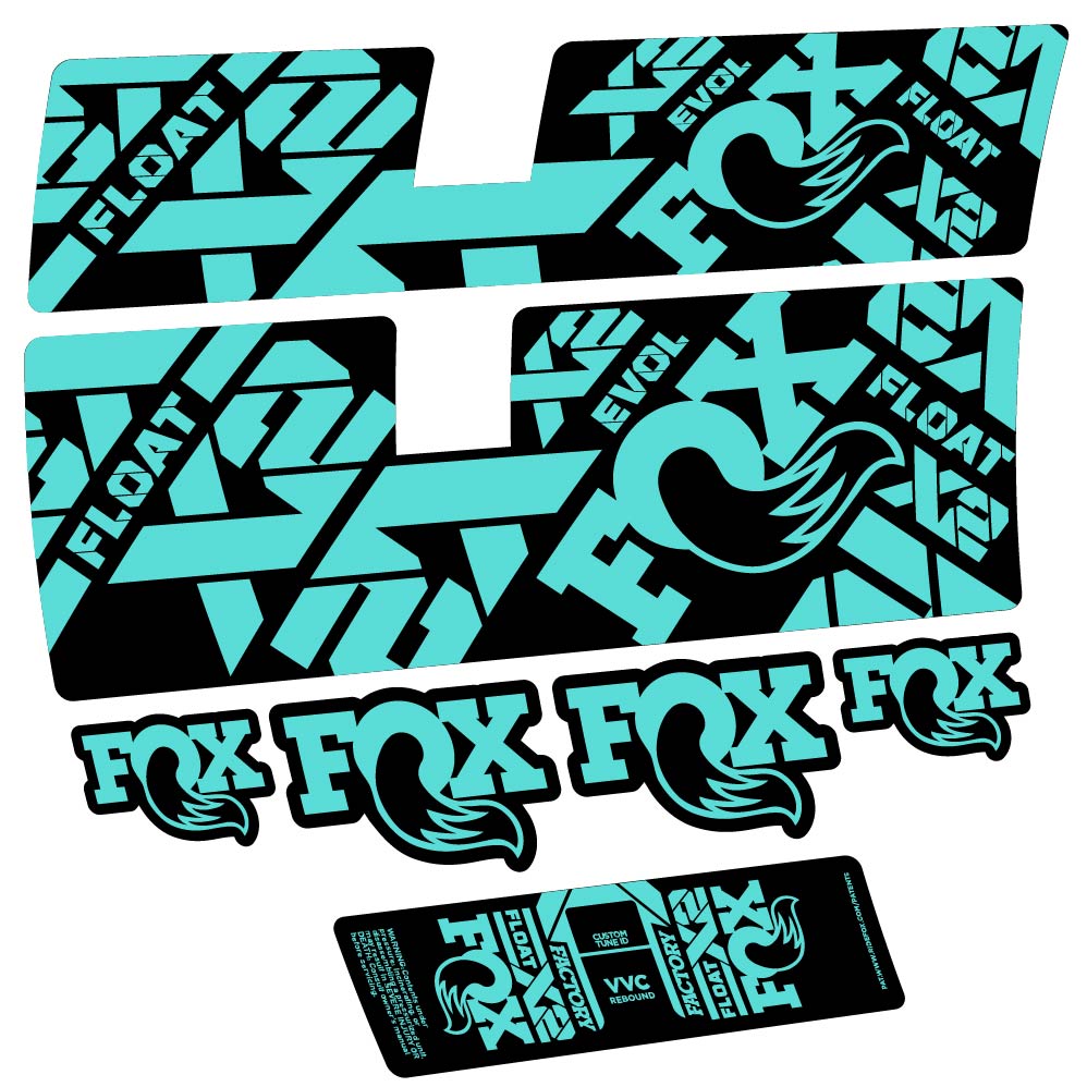 Stickers Fox Float X2 Factory 2021 compatibles Autocollants amortisseur