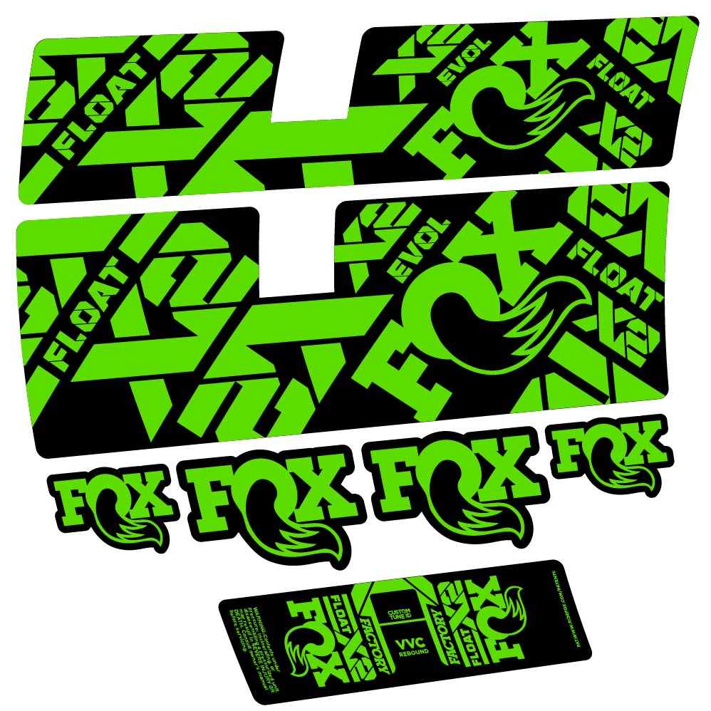 Stickers Fox Float X2 Factory 2021 compatibles Autocollants amortisseur