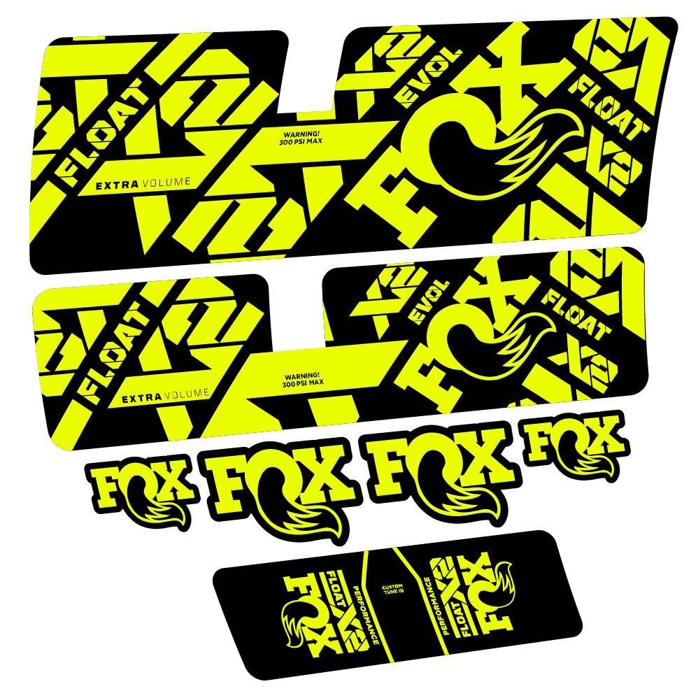 Stickers Fox Float X2 Performance 2021 compatibles Autocollants amortisseur