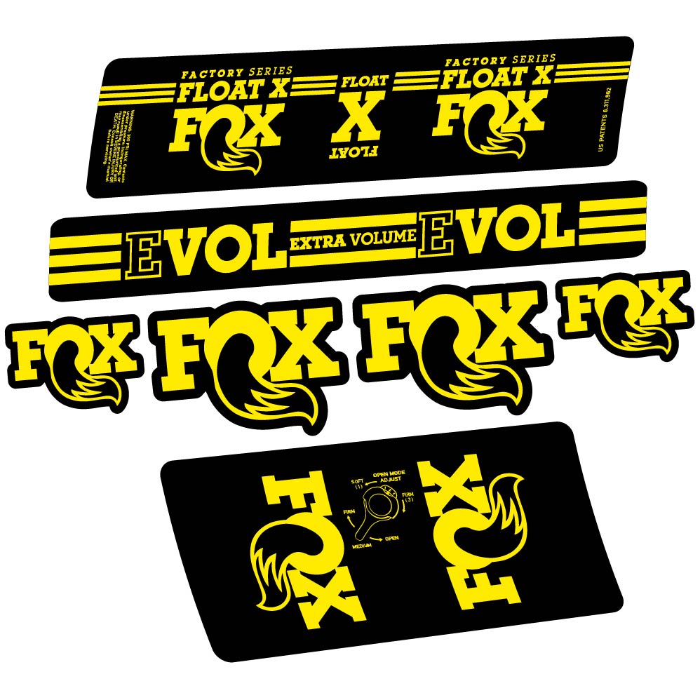 Stickers Fox Float X Factory 2016 compatibles Autocollants amortisseur