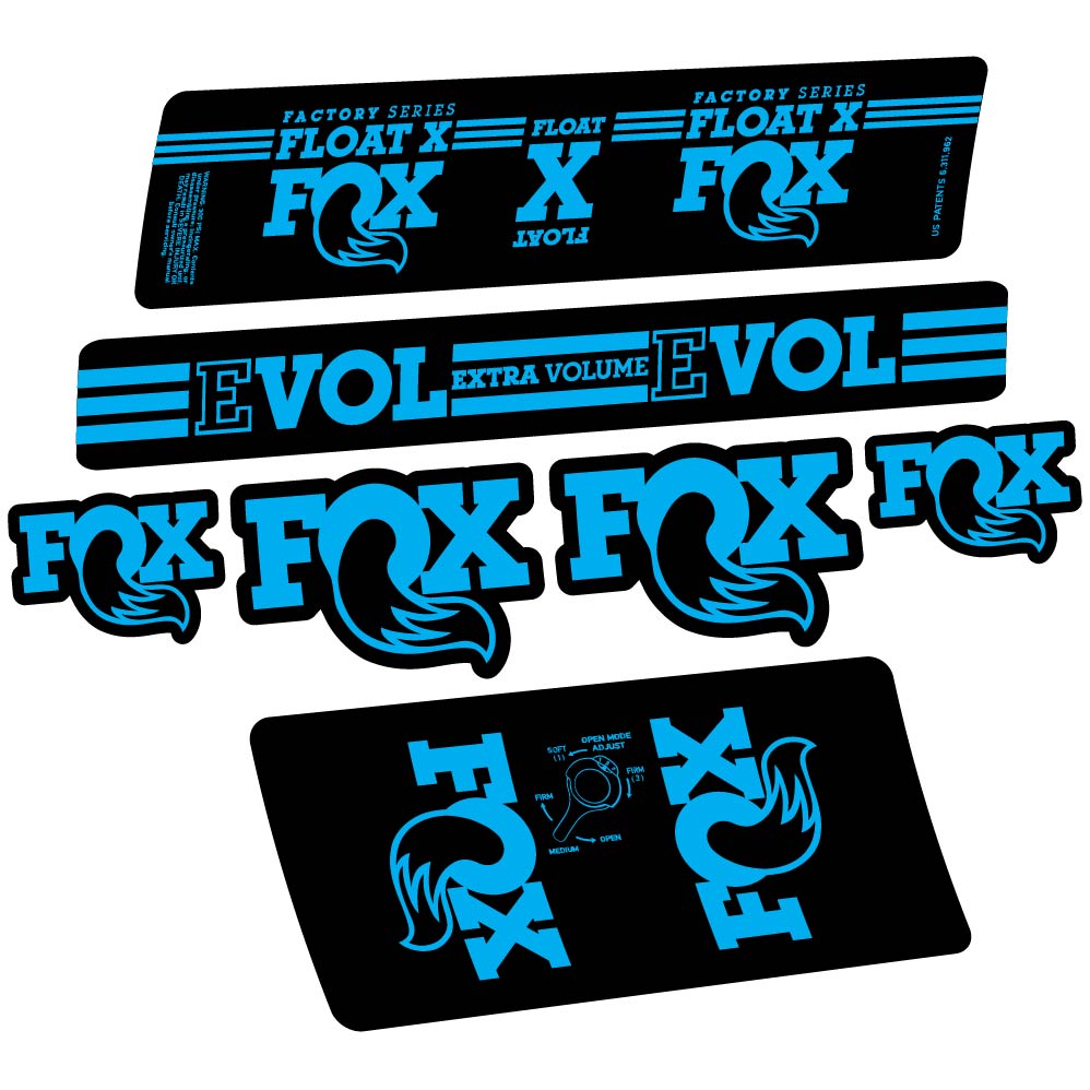 Stickers Fox Float X Factory 2016 compatibles Autocollants amortisseur