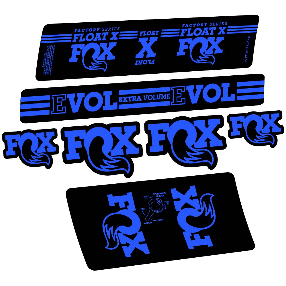 Stickers Fox Float X Factory 2016 compatibles Autocollants amortisseur