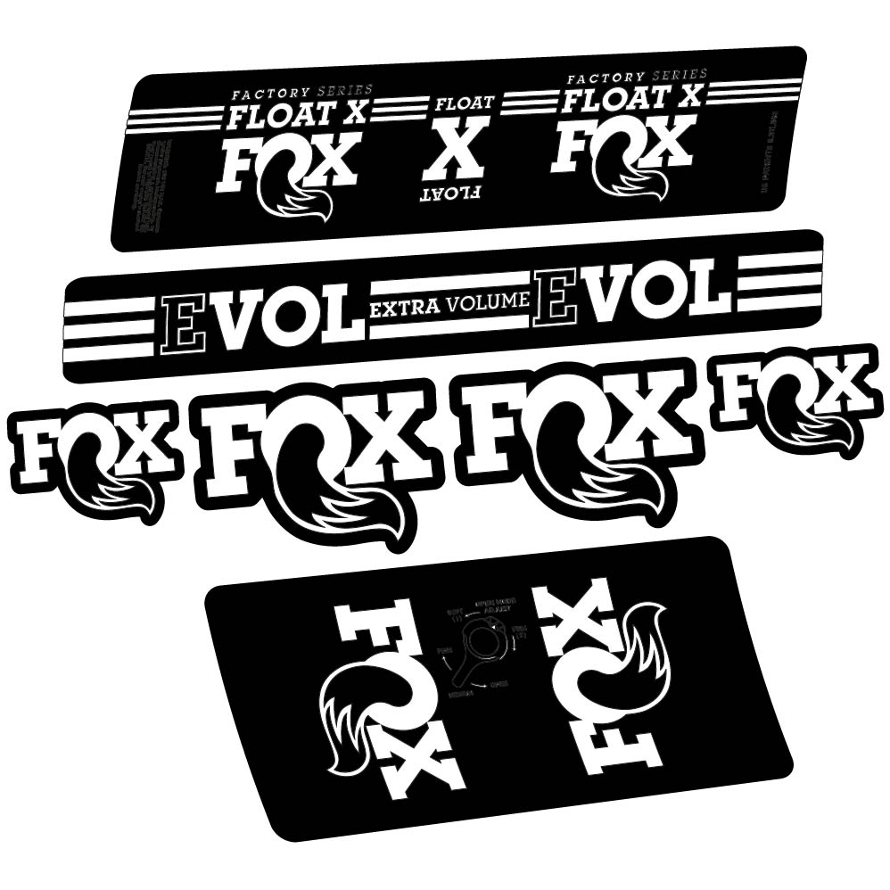 Stickers Fox Float X Factory 2016 compatibles Autocollants amortisseur
