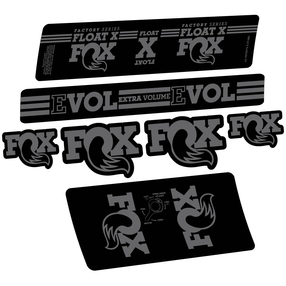 Stickers Fox Float X Factory 2016 compatibles Autocollants amortisseur