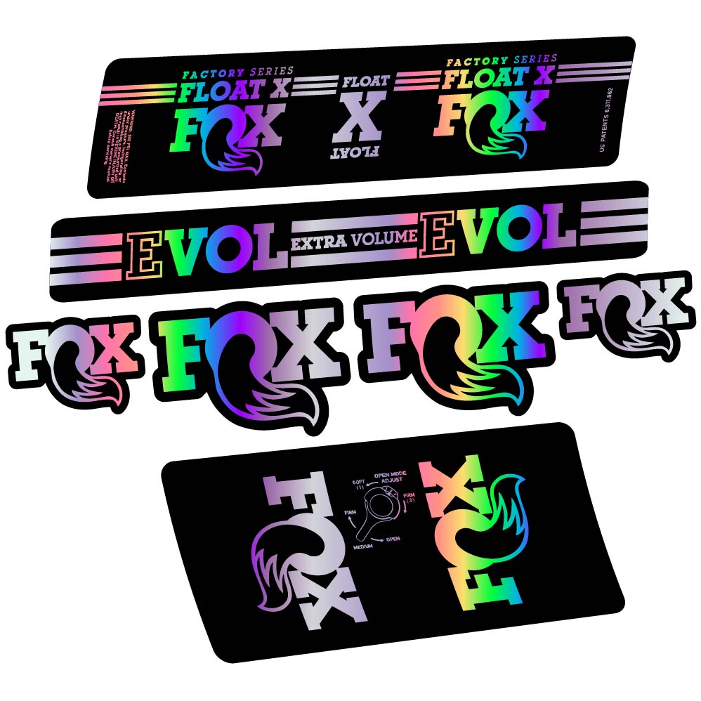 Stickers Fox Float X Factory 2016 compatibles Autocollants amortisseur
