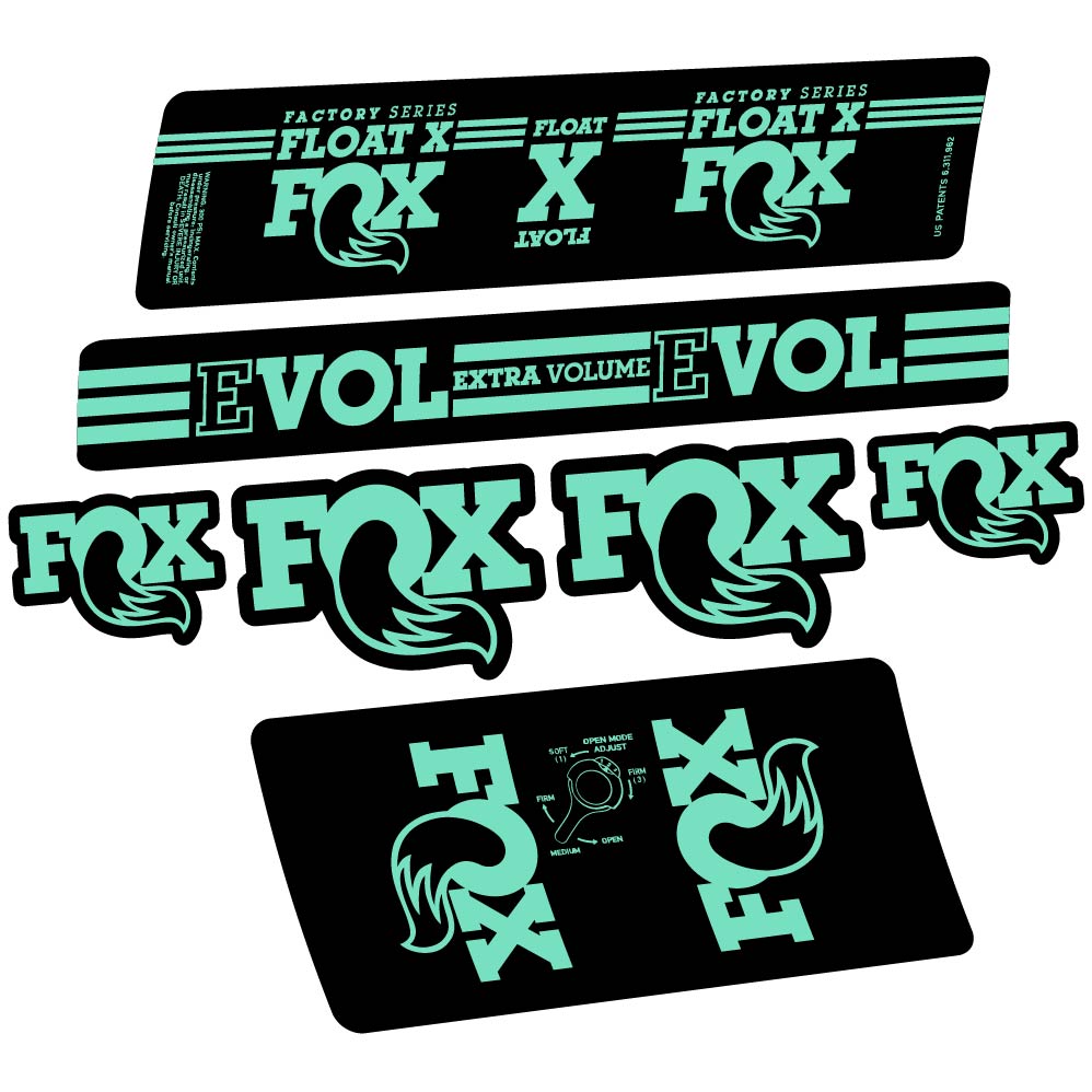 Stickers Fox Float X Factory 2016 compatibles Autocollants amortisseur