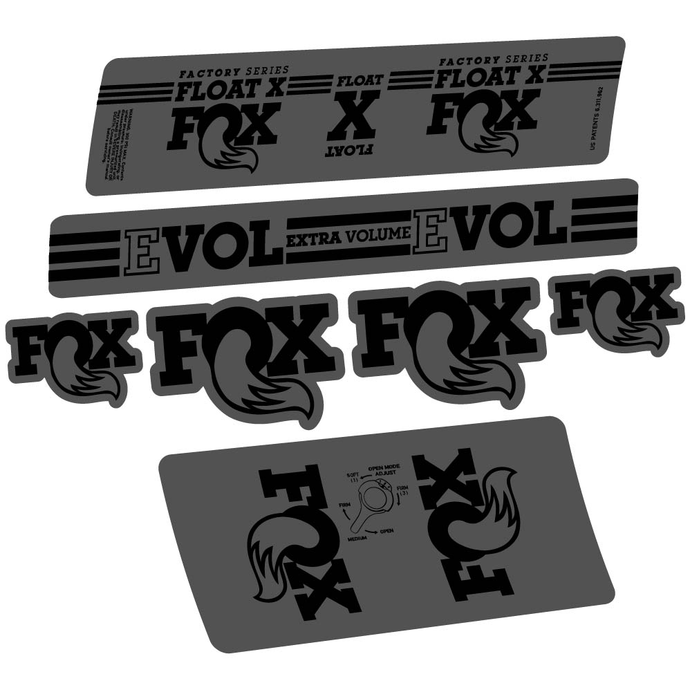 Stickers Fox Float X Factory 2016 compatibles Autocollants amortisseur