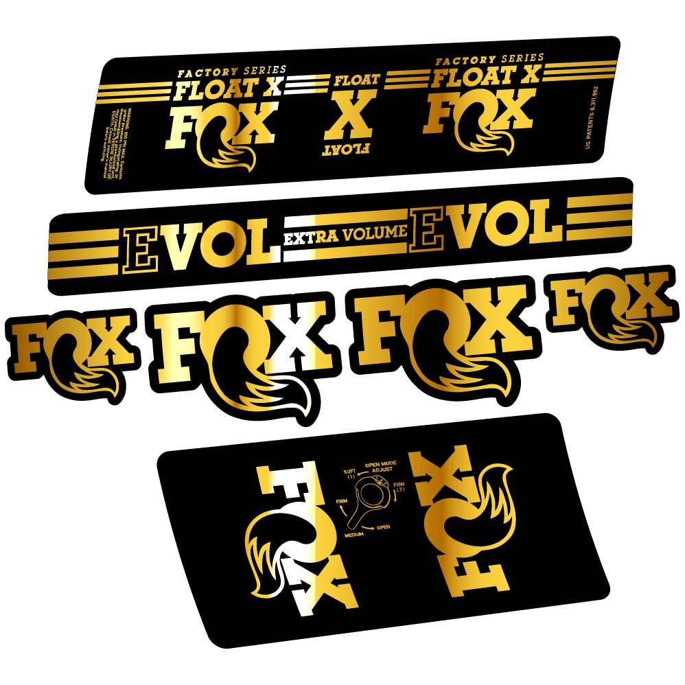 Stickers Fox Float X Factory 2016 compatibles Autocollants amortisseur