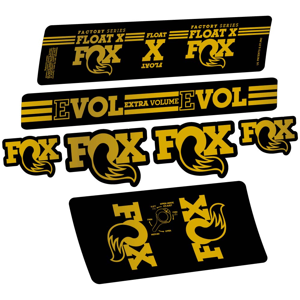 Stickers Fox Float X Factory 2016 compatibles Autocollants amortisseur