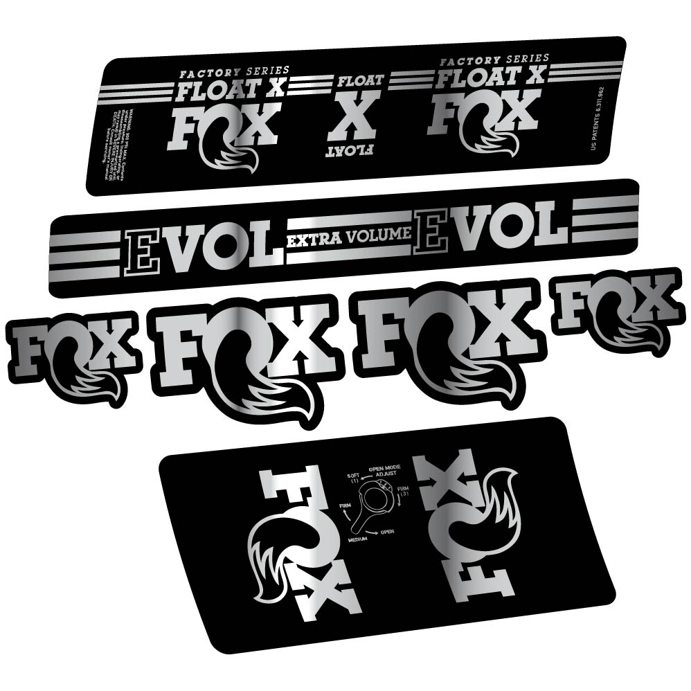 Stickers Fox Float X Factory 2016 compatibles Autocollants amortisseur