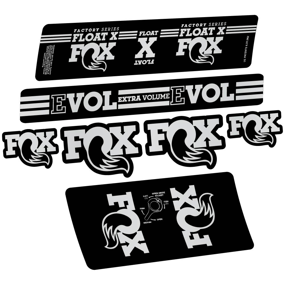 Stickers Fox Float X Factory 2016 compatibles Autocollants amortisseur
