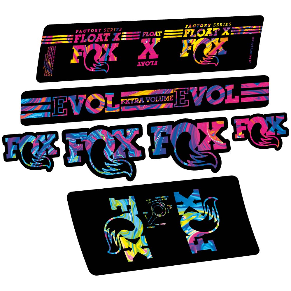Stickers Fox Float X Factory 2016 compatibles Autocollants amortisseur