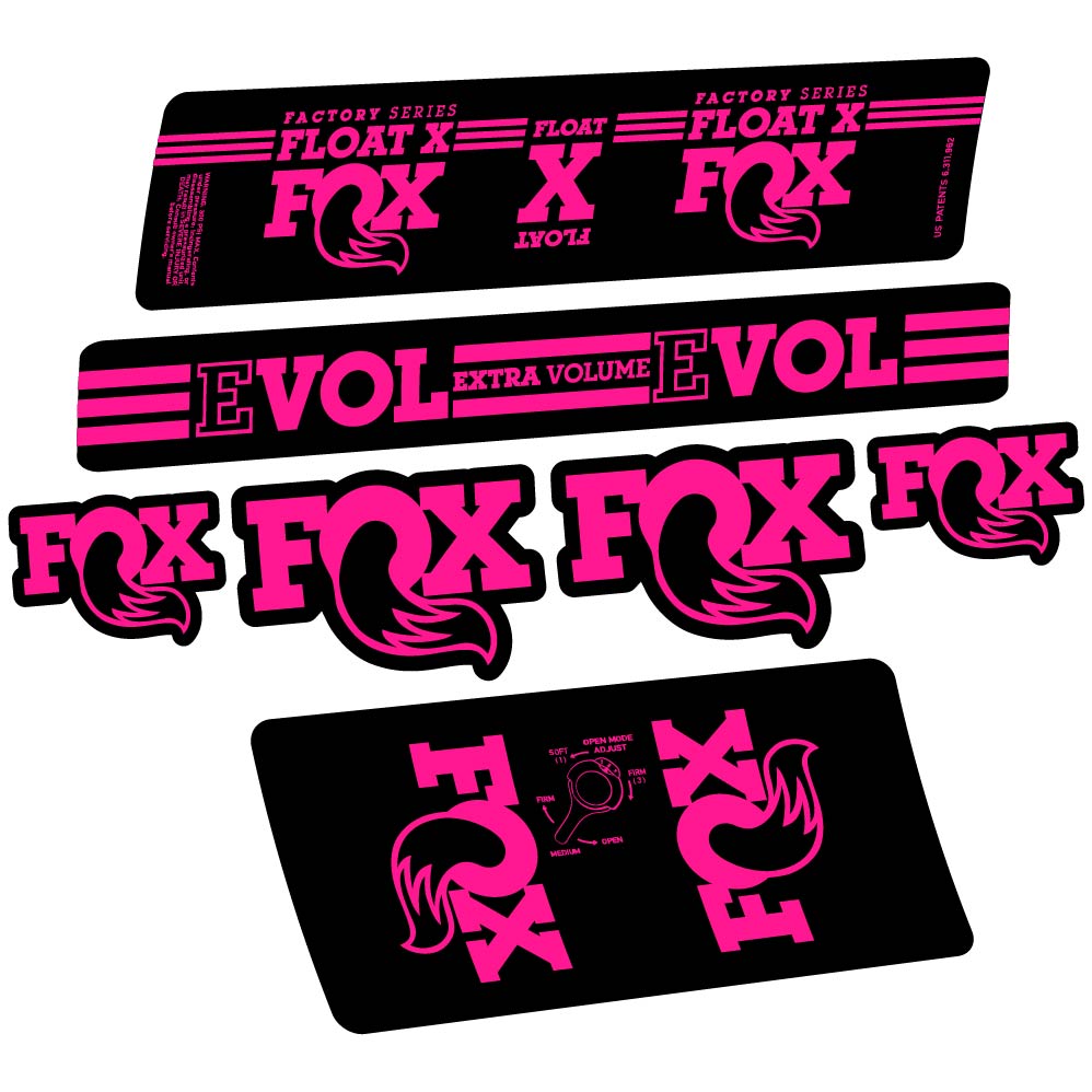 Stickers Fox Float X Factory 2016 compatibles Autocollants amortisseur