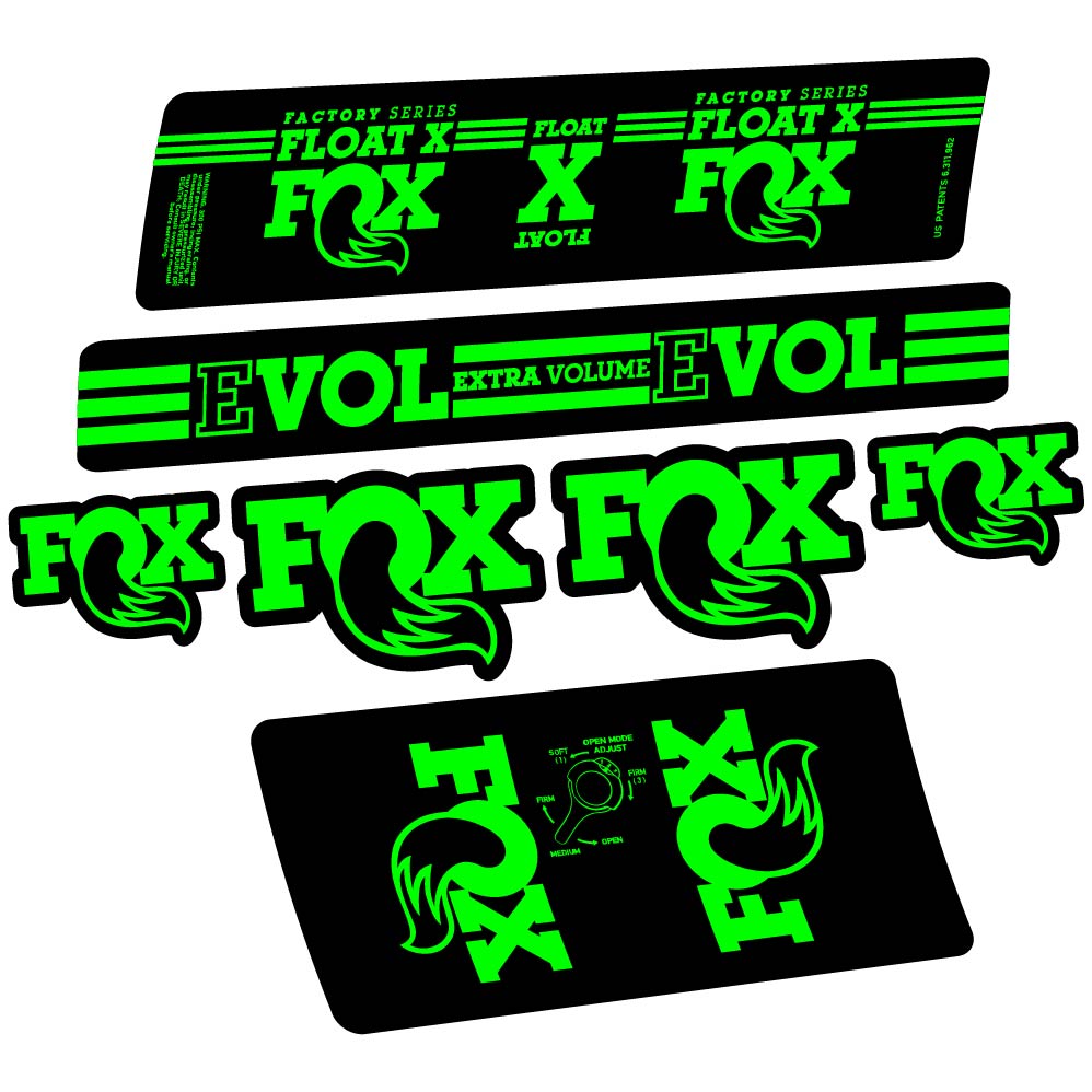 Stickers Fox Float X Factory 2016 compatibles Autocollants amortisseur