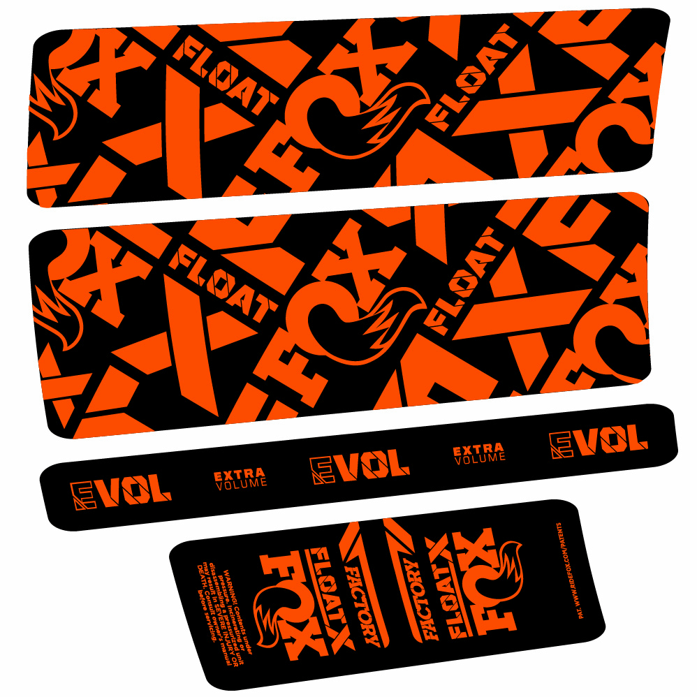 Stickers Fox Float X Factory compatibles Autocollants amortisseur