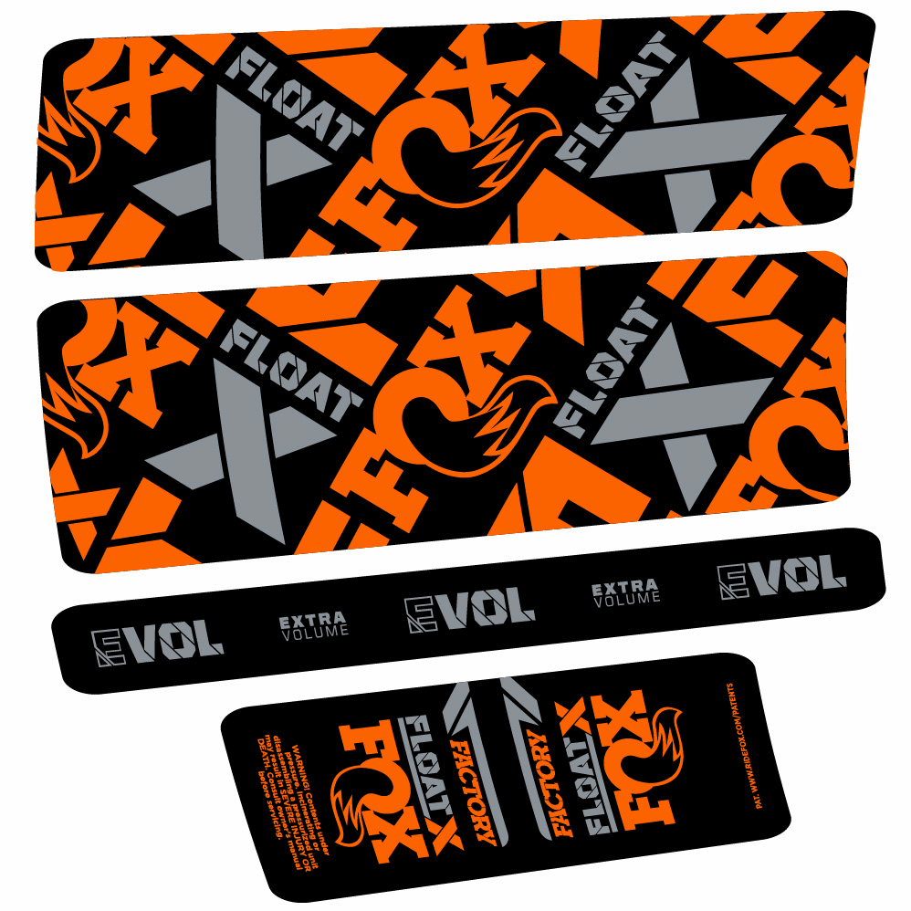 Stickers Fox Float X Factory compatibles Autocollants amortisseur