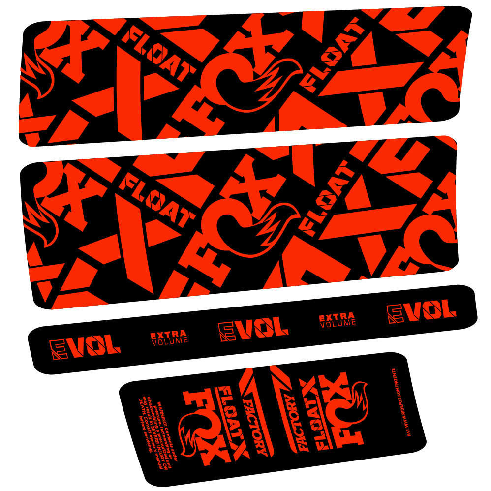 Stickers Fox Float X Factory compatibles Autocollants amortisseur