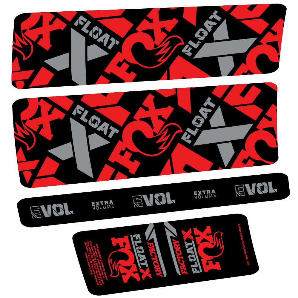 Stickers Fox Float X Factory compatibles Autocollants amortisseur