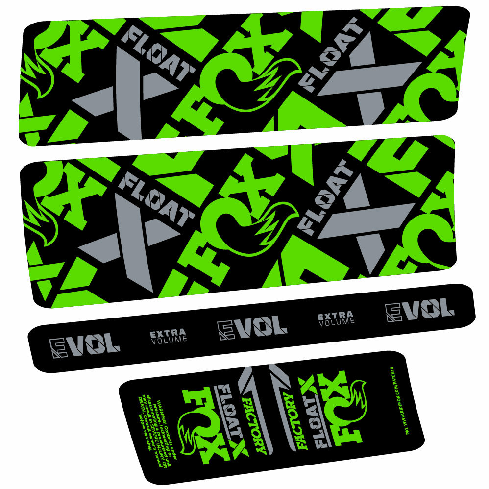 Stickers Fox Float X Factory compatibles Autocollants amortisseur