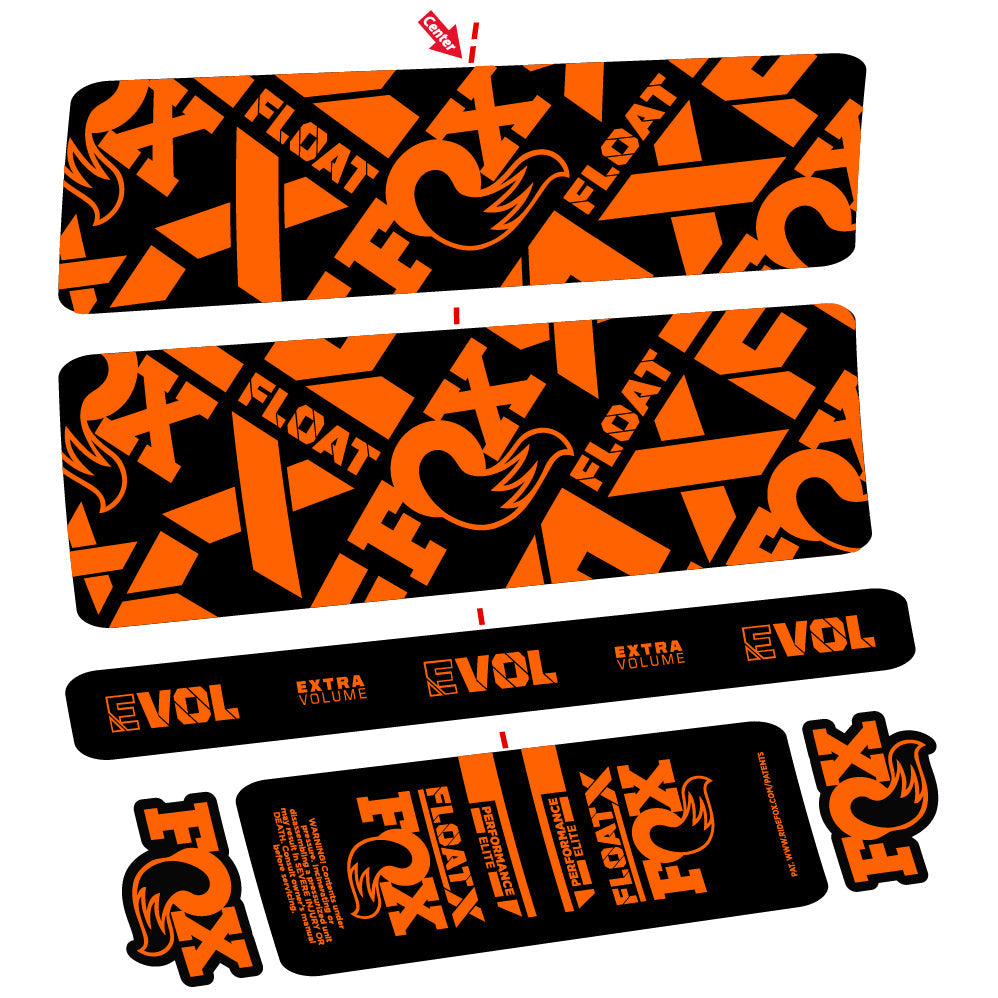 Stickers Fox Float X Performance Elite compatibles Autocollants amortisseur arrière