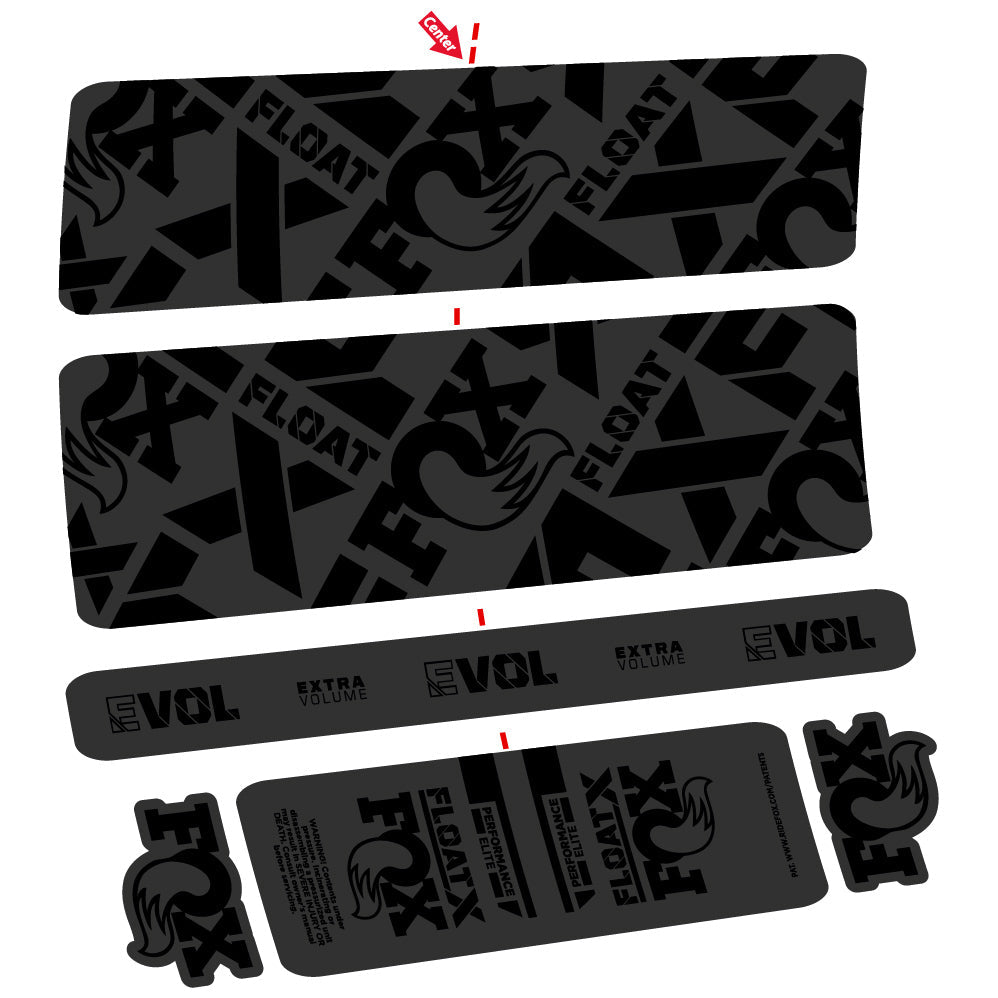 Stickers Fox Float X Performance Elite compatibles Autocollants amortisseur arrière