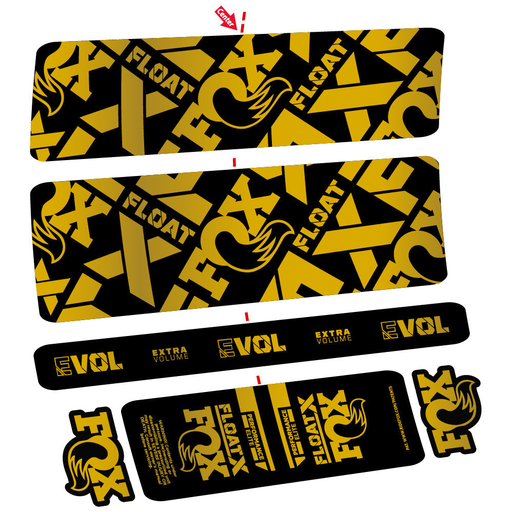 Stickers Fox Float X Performance Elite compatibles Autocollants amortisseur arrière