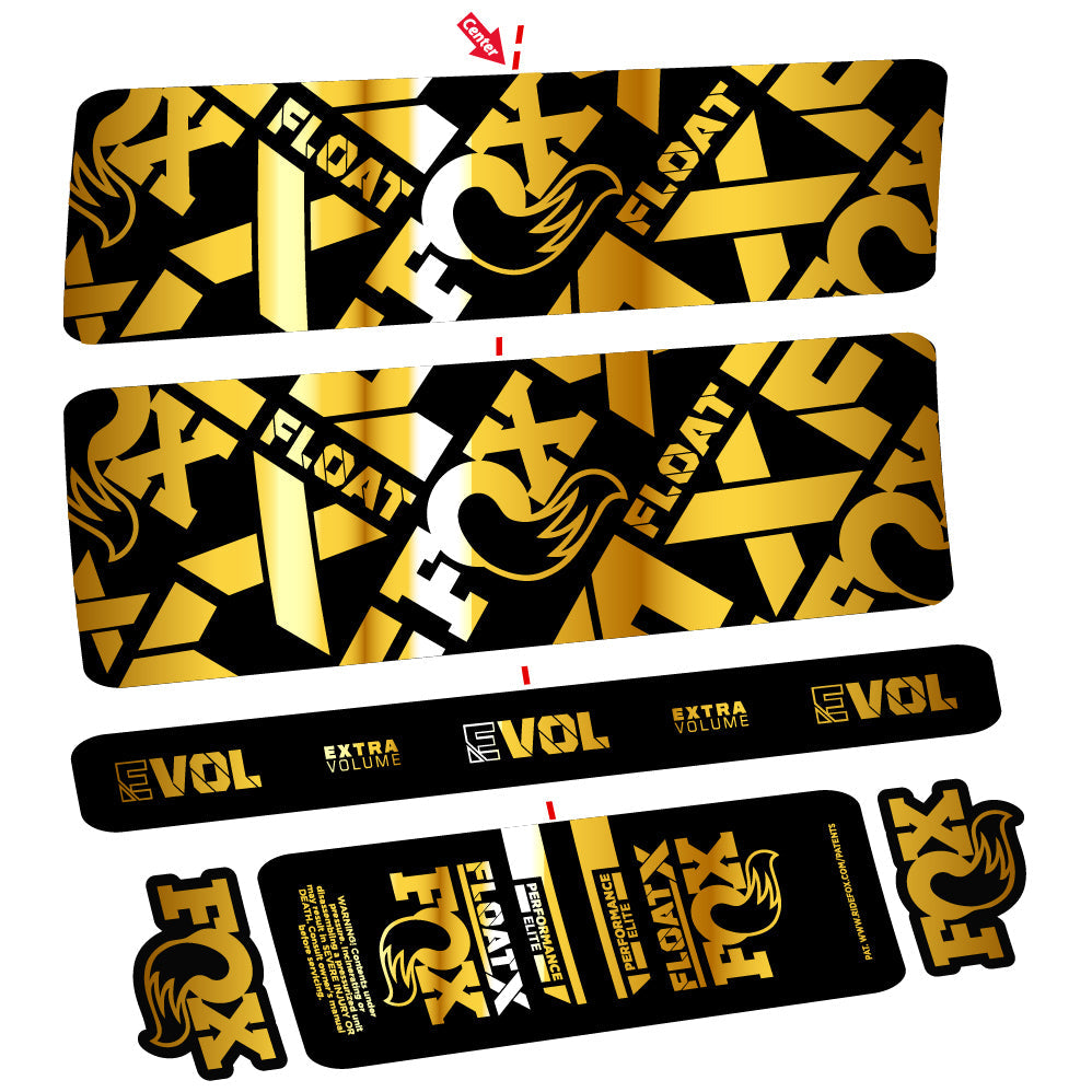 Stickers Fox Float X Performance Elite compatibles Autocollants amortisseur arrière