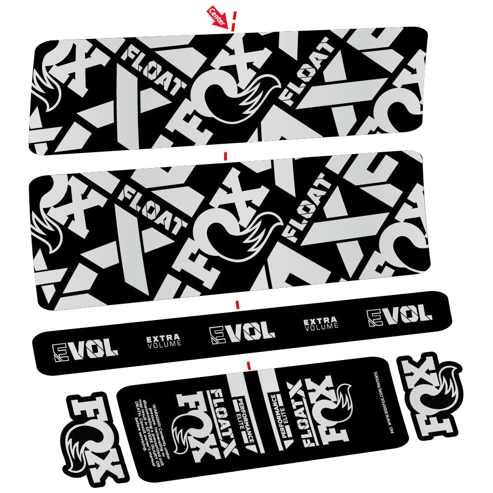 Stickers Fox Float X Performance Elite compatibles Autocollants amortisseur arrière