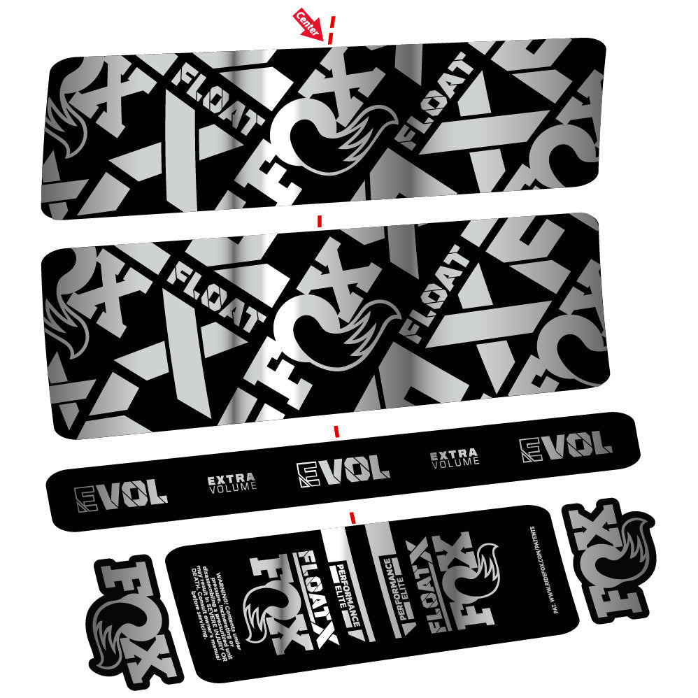 Stickers Fox Float X Performance Elite compatibles Autocollants amortisseur arrière