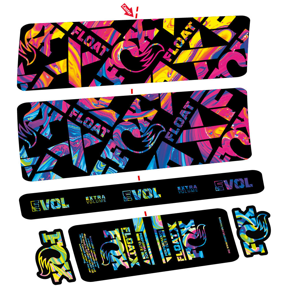 Stickers Fox Float X Performance Elite compatibles Autocollants amortisseur arrière