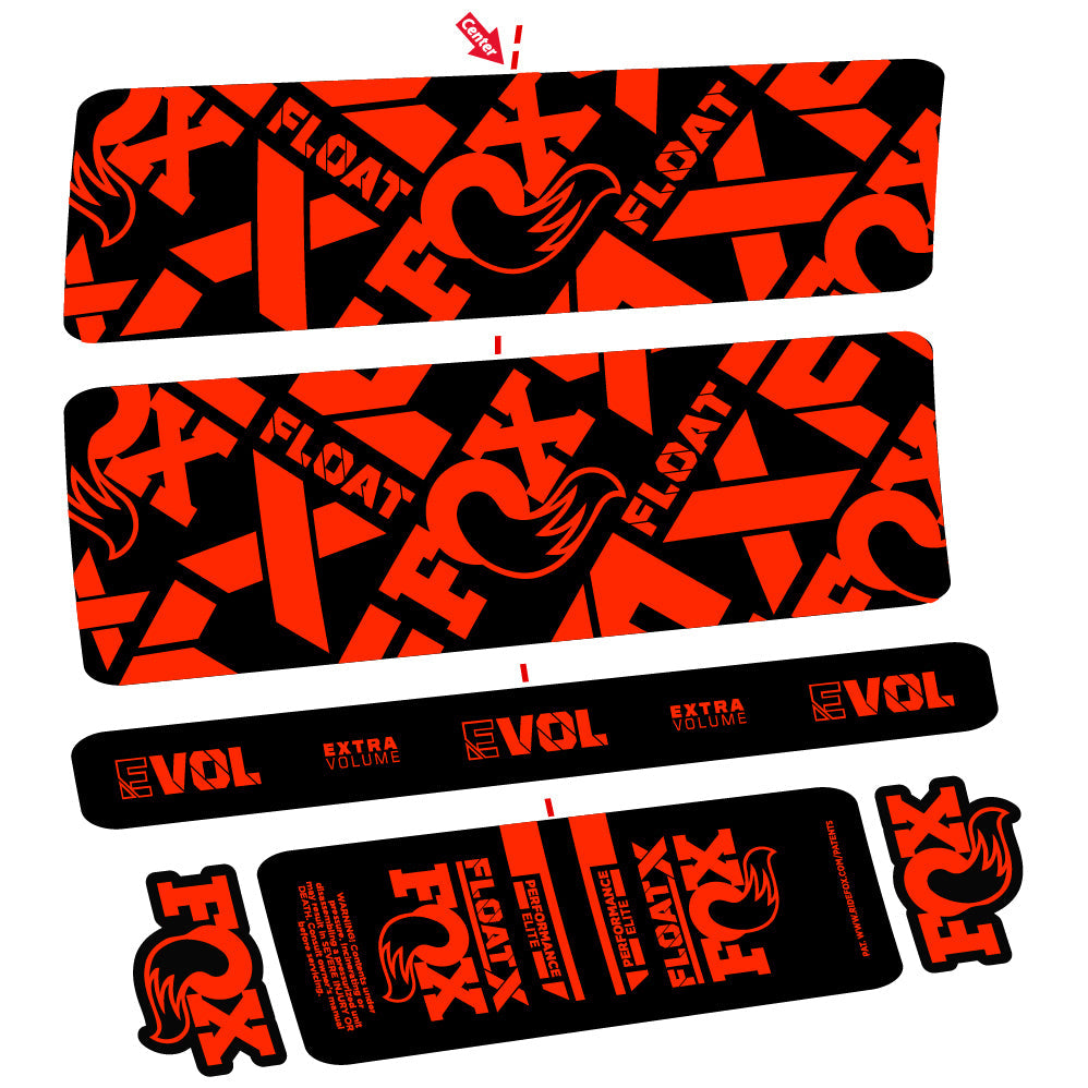 Stickers Fox Float X Performance Elite compatibles Autocollants amortisseur arrière