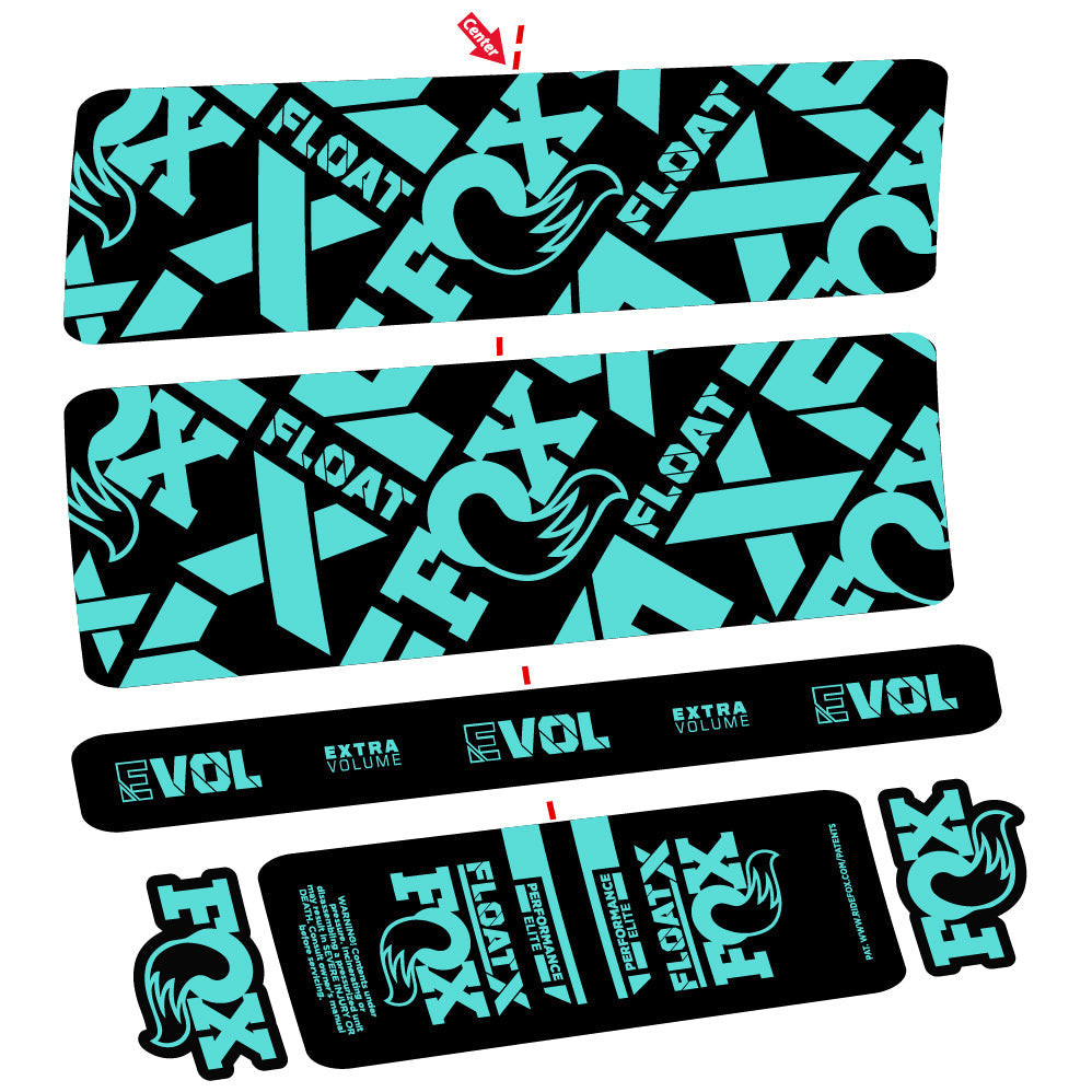 Stickers Fox Float X Performance Elite compatibles Autocollants amortisseur arrière